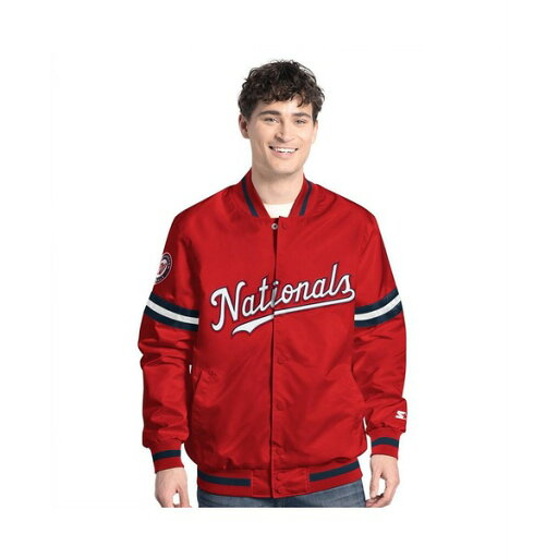 スターター メンズ ジャケット&ブルゾン アウター Men's Red Washington Nationals Scout Full-Snap Varsity Jacket Red スターター メンズ ジャケット&ブルゾン アウター Men's Red Washington Nationals Scout Full-Snap Varsity Jacket Red