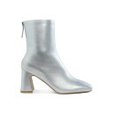 ロンンドンラグ レディース ブーツ シューズ Simba Square Toe Metallic Ankle Boots Silver