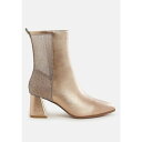 ロンンドンラグ レディース ブーツ シューズ Mimosa Mesh Detail Pointy Ankle Boots Gold
