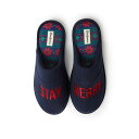 ディアフォームズ メンズ サンダル シューズ Men's Tyler Novelty Holiday Christmas Scuff Slipper Navy