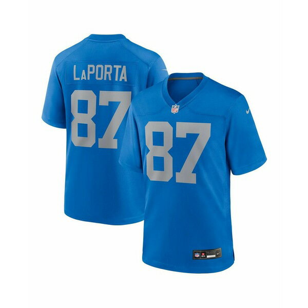 ナイキ メンズ シャツ トップス Men's Sam LaPorta Blue Detroit Lions Alternate Game Jersey Blue