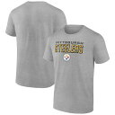 ファナティクス メンズ Tシャツ トップス Pittsburgh Steelers Fanatics Branded Swagger TShirt Heather Gray