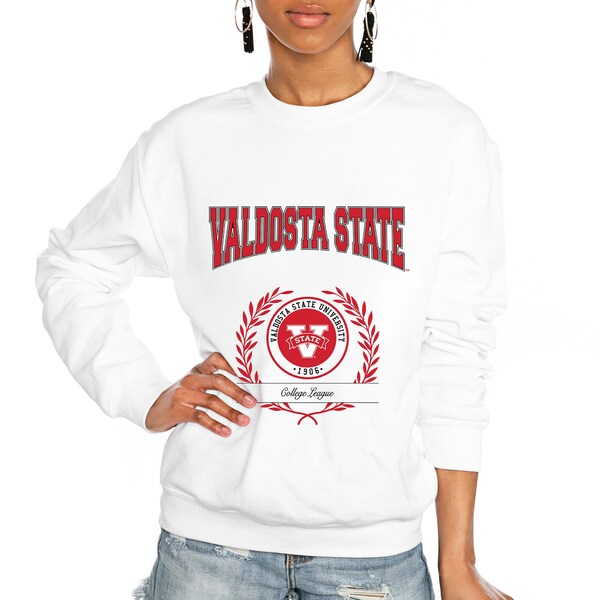 ゲームデイ レディース パーカー スウェットシャツ アウター Valdosta State Blazers Gameday Couture Women 039 s It 039 s a Vibe Classic Fleece Crewneck Pullover Sweatshirt White