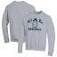 チャンピオン メンズ パーカー・スウェットシャツ アウター Cal Bears Champion Baseball Icon Crewneck Pullover Sweatshirt Gray