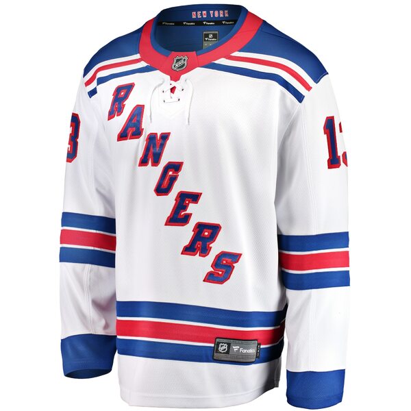 ファナティクス メンズ ユニフォーム トップス Alexis Lafreniere New York Rangers Fanatics Away Premier Breakaway Player Jersey White