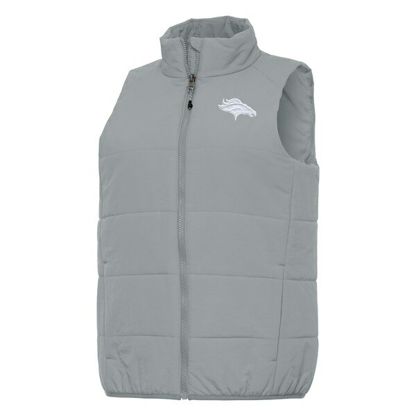 アンティグア レディース ジャケット&ブルゾン アウター Denver Broncos Antigua Women's Experience FullZip Vest Gray