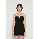 アメリカン イーグル レディース ワンピース トップス PINTUCK BUST SLIM MINI - Jersey dress - black