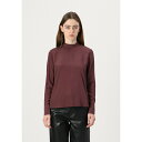 ツインセット レディース シャツ トップス Blouse - plum wine