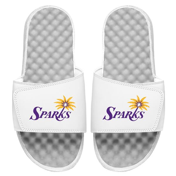 ACXCh Y T_ V[Y Los Angeles Sparks ISlide Wordmark Slide Sandals White