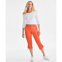 スタイルアンドコー レディース カジュアルパンツ ボトムス Women's Cargo Capri Pants, Regular & Petite, Created for Macy's Atomic Orange