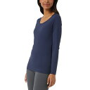 32ディグリー レディース カットソー トップス Women's Long-Sleeve Scoop-Neck Top Indigo Iris