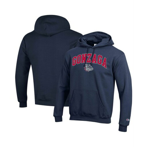 チャンピオン メンズ パーカー・スウェットシャツ アウター Men's Navy Gonzaga Bulldogs Arched Logo Fleece Pullover Hoodie Navy チャンピオン メンズ パーカー・スウェットシャツ アウター Men's Navy Gonzaga Bulldogs Arched Logo Fleece Pullover Hoodie Navy