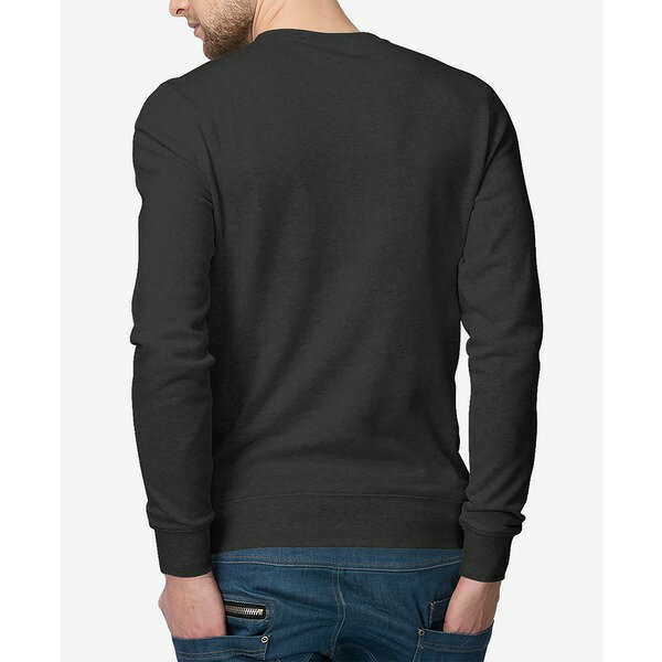 エルエーポップアート メンズ パーカー・スウェットシャツ アウター Men's America Rocks Word Art Crewneck Sweatshirt Dark gray