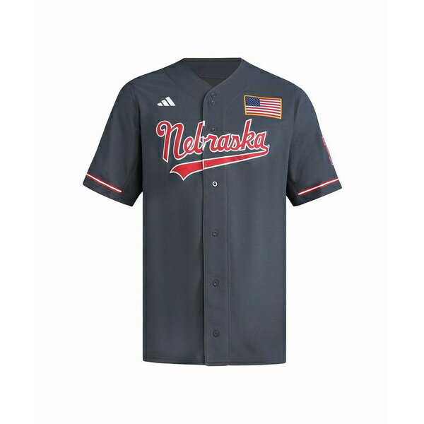 アディダス メンズ シャツ トップス Men's Gray Nebraska Huskers Replica Baseball Jersey Gray