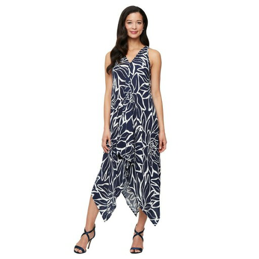 エス エル ファッションズ レディース ワンピース トップス Women's Sleeveless Cutaway A-Line Dress Navy エス エル ファッションズ レディース ワンピース トップス Women's Sleeveless Cutaway A-Line Dress Navy
