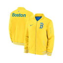 ナイキ メンズ ジャケット&ブルゾン アウター Men's Gold Boston Red Sox Authentic Collection City Connect Full-Zip Bomber Jacket Gold