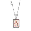 2028 fB[X lbNXE`[J[Ey_ggbv ANZT[ Initial A-Z Floral Rectangle Necklace Multi-B