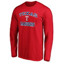 ファナティクス メンズ Tシャツ トップス Men 039 s Fanatics Branded Red Texas Rangers Team Heart Soul Long Sleeve T Shirt