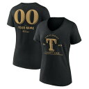 ファナティクス レディース Tシャツ トップス Texas Rangers Fanatics Branded Women 039 s 2023 World Series Champions Custom Name Number VNeck TShirt Black