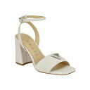 ゲス レディース サンダル シューズ Women's Gelyae Block Heel Slip-On Ankle Strap Sandals Milk