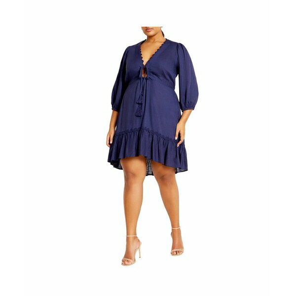 シティーシック レディース ワンピース トップス Women's Cabana Mini Dress Navy