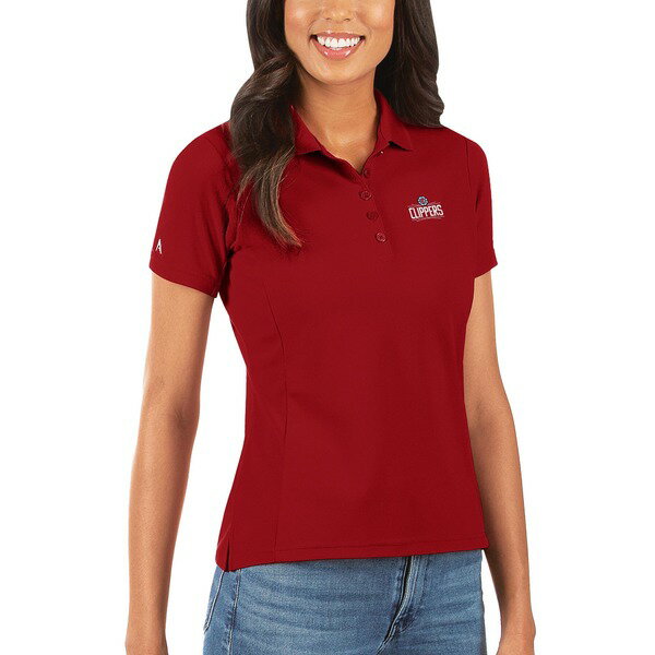 アンティグア レディース ポロシャツ トップス LA Clippers Antigua Women's Legacy Pique Polo Red