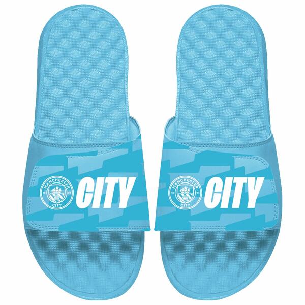 アイスライド メンズ サンダル シューズ Manchester City ISlide Unisex Pattern Slide Sandals Sky Blue