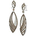ルヴァン レディース ピアス&イヤリング アクセサリー Chocolate Diamond & Vanilla Diamond Openwork Navette...