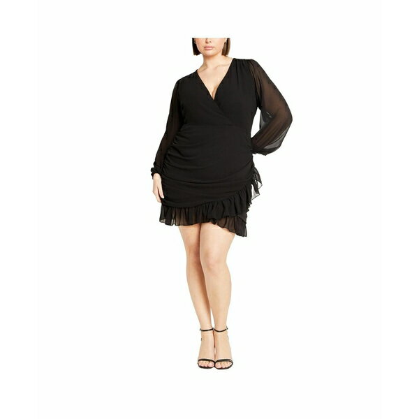 シティーシック レディース ワンピース トップス Plus Size Kitty Dress Black