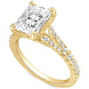 バッジェリーミシュカ レディース リング アクセサリー Certified Lab Grown Diamond Emerald-Cut Center Split...