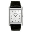 ブロバ メンズ 腕時計 アクセサリー Men's Black Leather Strap Watch 45mm 96B107 No Color(2)