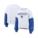 ナイキ レディース カットソー トップス Women's White Kentucky Wildcats Color-Block Oversized Cropp...