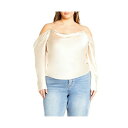 シティーシック レディース カットソー トップス Plus Size Keyla Top Cream(4)