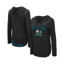 コロシアム レディース カットソー トップス Women's Black Notre Dame Fighting Irish My Lover Lightweight Hooded Long Sleeve T-Shirt Black(4)