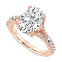 バッジェリーミシュカ レディース リング アクセサリー Certified Lab Grown Diamond Oval Split Shank Engagem...