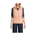 ランズエンド レディース ジャケット&ブルゾン アウター Women's Wanderweight Reversible Packable Down Vest Pink/sweet mango colorblock(4)