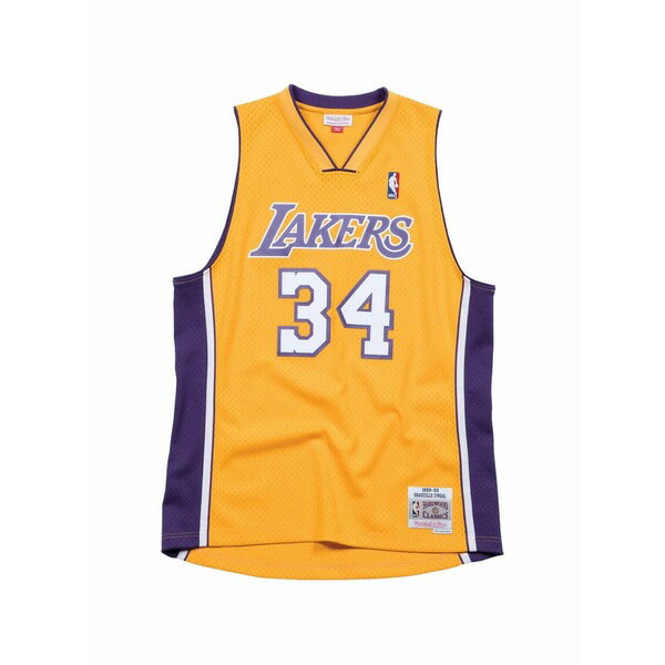 ミッチェル&ネス メンズ Tシャツ トップス Nba shaquille o芒聶neal 1999 los angeles lakers jersey Yellow
