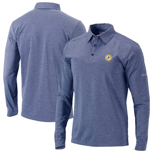 コロンビア メンズ ポロシャツ トップス Indiana Pacers Columbia OmniWick Pin High Long Sleeve Polo Navy