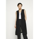 ダナ キャラン ニューヨーク レディース ジャケット&ブルゾン アウター FOUNDATION VEST SHEER BACK - Waistcoat - black