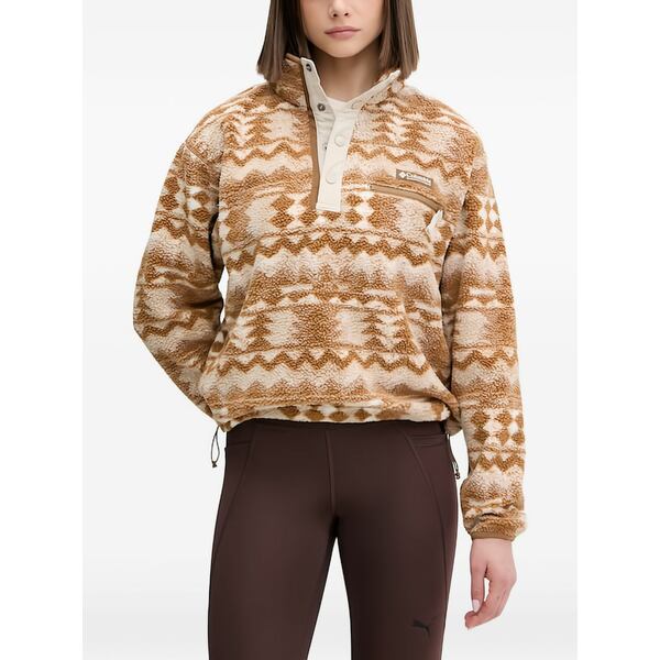コロンビア レディース ニット&セーター アウター Patterned button-up top Brown