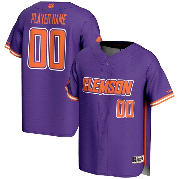 ǥ졼  ˥ե ȥåץ Clemson Tigers GameDay Greats NIL PickAPlayer Lightweight Baseball Jersey Purple