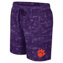 コロシアム メンズ ハーフ＆ショーツ ボトムス Clemson Tigers Colosseum Ozark Swim Shorts Purple