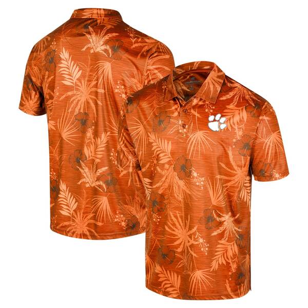 コロシアム メンズ ポロシャツ トップス Clemson Tigers Colosseum Big & Tall Palms Polo Orange