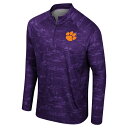 コロシアム メンズ ジャケット＆ブルゾン アウター Clemson Tigers Colosseum Carson Raglan QuarterZip Jacket Purple