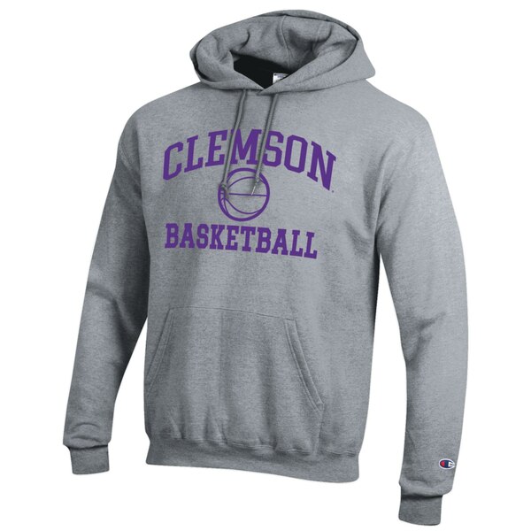 チャンピオン メンズ ジャケット＆ブルゾン アウター Clemson Tigers Champion Basketball Icon Pullover Hoodie Heather Gray