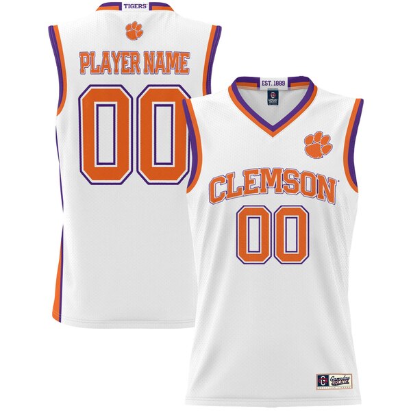 ǥ졼  ˥ե ȥåץ Clemson Tigers GameDay Greats Unisex Lightweight NIL PickAPlayer Basketball Jersey White