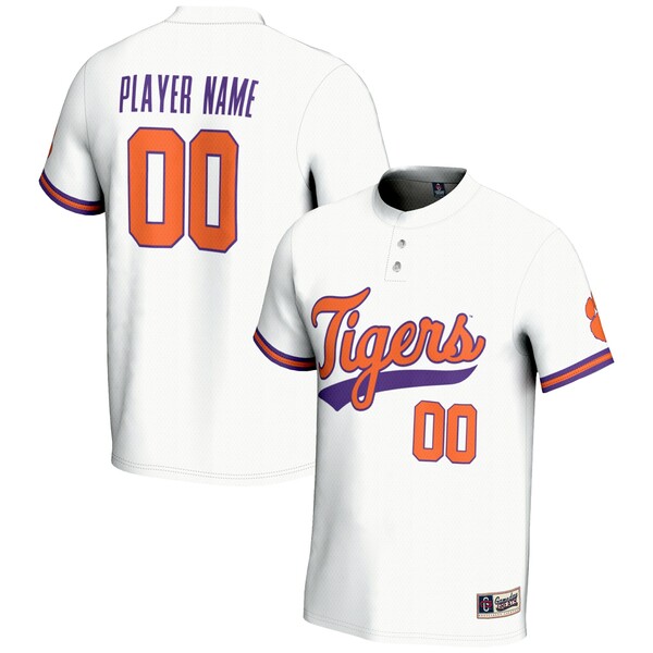 ゲームデイグレーツ メンズ ユニフォーム トップス Clemson Tigers GameDay Greats Unisex NIL PickAPlayer Lightweight Softball Jersey White