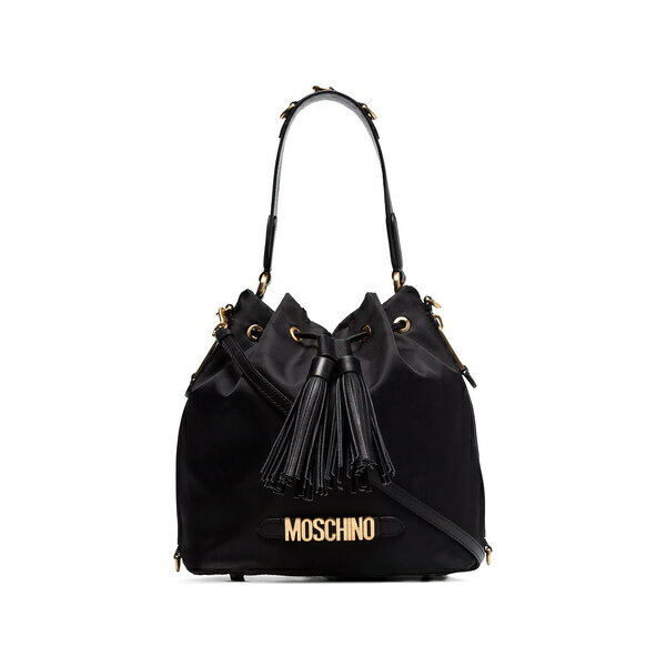 モスキーノ レディース ショルダーバッグ バッグ logo plaque drawstring bucket bag 1555 borsa tracolla