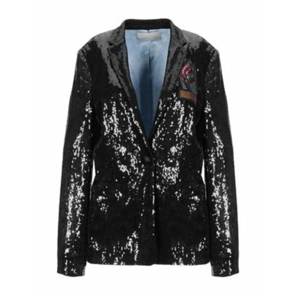 【送料無料】 マルコ デ ヴィンチェンツオ レディース ジャケット&ブルゾン アウター Blazers Black