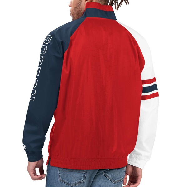 スターター メンズ ジャケット＆ブルゾン アウター Boston Red Sox Starter Elite Raglan HalfZip Jacket Red/Navy